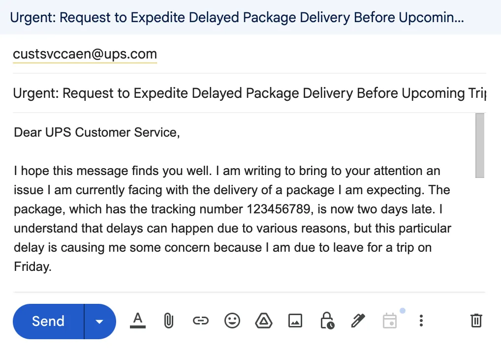 GetHuman will write an email, tweet, or message to customer service for you
